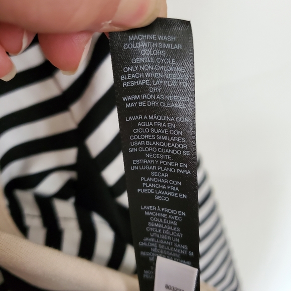 10 White House Black Market Stripe Zip Faux Motorcycle Jacket Blazer - Picture 3 of 11